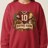 Football Season Sweatshirt, Vintage Football Hoodie, Dark Academia Bookish Gameday Shirt, Fall Tailgate Crewneck, Cozy Autumn Sports Gift thumbnail 9