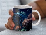 Deep Sea Fish Mug Sublimation Wrap Digital Design, Ocean Life Detailed Art 11oz 15oz Mug Wrap PNG, Coastal Nautical Deep Ocean Sea Animal thumbnail 5