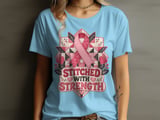 Faux Patchwork Stitched With Strength Tee thumbnail 13