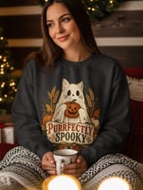Purrfectly Spooky Ghost Cat Tee thumbnail 10