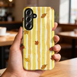 Fall Leaves Autumn Phone Case | Distressed Stripe Tote Bag | Cozy Seasonal Fall Colors | Thanksgiving Gift For Her thumbnail 17