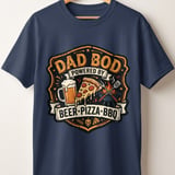 Dad Bod Powered By Beer Pizza BBQ T-Shirt, Funny Father's Day Gift, Husband Birthday Shirt, Grill Master Apparel thumbnail 8