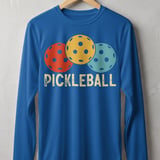 Pickleball Sport-Tek Long Sleeve Tee, Retro Tri-Color Balls Pickleball, Sun Shield Performance Shirt thumbnail 6