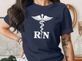 Registered Nurse T-Shirt: Healthcare Caduceus, RN Symbol, Medical Profession Top thumbnail 4