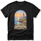 Lighthouse Dots ~ Comfort Colors Premium Tee thumbnail 1