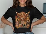 Howdy Fall Highland Cow Tee or Sweatshirt, Faux Patchwork Design thumbnail 16