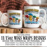 Whimsical Dogs Rainy Day Digital Mug Wrap thumbnail 1