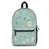 Cute Floral School Supplies Pattern Backpack, Aesthetic Teacher Student Notebook, Cottagecore Flower Print Spiral Notebook thumbnail 6