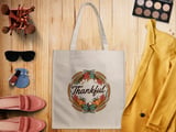 Thankful Autumn Wreath Tote Bag thumbnail 3