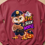 I've Seen Worse Officer Hoot the Owl Sweatshirt thumbnail 5