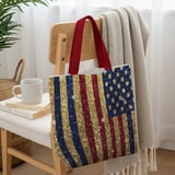 Glitter American Flag Tote Bag: Patriotic Stars and Stripes Phone Case thumbnail 15