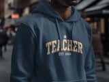 Male Teacher Shirt Est 2026 Vintage Varsity Sweatshirt, New Future Male Educator Hoodie, First Year Teacher Appreciation Gift for Him thumbnail 15