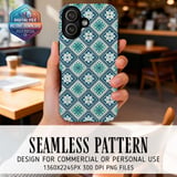 Teal Mosaic Tile Digital Art thumbnail 1