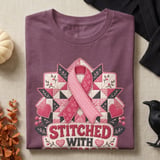 Faux Patchwork Stitched With Strength Tee thumbnail 12