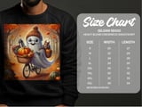 Ghost on Bicycle T-Shirts, Autumn Leaves, Squirrel, Halloween, Cute Spooky Season, Funny Holiday T-Shirts, Fall Season T-Shirts thumbnail 5