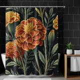 Marigold Tumbler Design, Digital Paper, Floral Background, Junk Journal Pages, Scrapbooking Paper, Printable Tumbler Png, Orange Flowers thumbnail 10