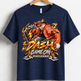 Fox Gaming T-Shirt for Kids, Dash Game On Youth Gamer Tee, Orange Fox Graphic Shirt, Pixo League thumbnail 3