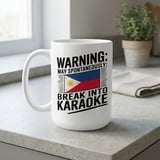 Karaoke Lover Gift Mug – May Spontaneously Break Into Karaoke thumbnail 6