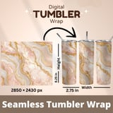 20 oz Skinny Tumbler Wrap, Pink Marble Gold Veins Sublimation Design, Straight Tapered Tumbler Wrap png, Digital Download thumbnail 5