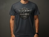 AV-8B Harrier II T-Shirt, USMC Military Jet Tee, Faux Metal Aircraft Graphic Shirt, Veteran Gift for Pilot and Aviation Fan thumbnail 1