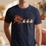 Retro Pumpkin Chasing Ghosts Tee thumbnail 4