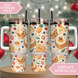 Kawaii Food Digital Pattern, Cute Toast Digital Bundle, Breakfast Seamless Pattern, Kawaii Fruit Pattern, Food Clipart, Digital Download thumbnail 10