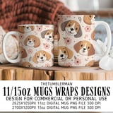 Beagle Blossom Whimsy Digital Pattern Size Bundle Png thumbnail 4