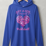 Pickleball Sport-Tek Performance Hood, Just A Girl Who Loves Pickleball, Lightweight Performance Hoodie thumbnail 4