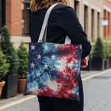 Tie Dye Tote Bag, Phone Case: Patriotic Stars, Red White Blue thumbnail 14