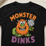 Pickleball Sport-Tek Performance Tee, Monster Dinks, Court Apparel Athletic Short Sleeve Graphic Shirt thumbnail 1