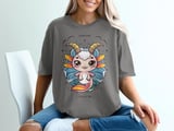 Cute Capricorn Axolotl Zodiac Graphic Tee thumbnail 6