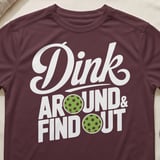 Pickleball Sport-Tek Performance Tee, Dink Around & Find Out, Athletic Pickleball Court Apparel thumbnail 2