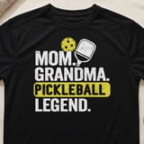 Pickleball Sport-Tek Performance Tee, Mom Grandma Pickleball Legend Graphic, Dinkeries Active Open Play Court Apparel thumbnail 1