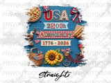 USA 250th Anniversary Tumbler Wrap PNG | 4th of July Patriotic Sublimation Design | Independence Day Digital Download thumbnail 8