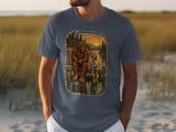 Bigfoot and Alien Fishing Tee thumbnail 4