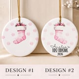 Baby First Christmas Stocking Digital Art thumbnail 2