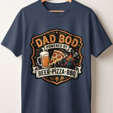 Dad Bod Powered By Beer Pizza BBQ T-Shirt, Funny Father's Day Gift, Husband Birthday Shirt, Grill Master Apparel thumbnail 7