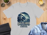 Sailing Ghost Lighthouse Crewneck Sweatshirts Nautical Phantom Ship Night Ocean Wave Graphic Print thumbnail 2