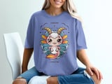 Cute Capricorn Axolotl Zodiac Graphic Tee thumbnail 3