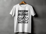 Freedom Is Riding a Bicycle | Electric Mountain Bike T-Shirt thumbnail 14