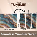 20 oz Skinny Tumbler Wrap Sublimation Design, Marble Stone Look, Gold Veins, Straight and Tapered Wrap png, Instant Download Digital thumbnail 5
