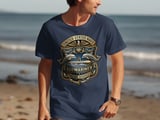 US Navy Submariner Silent Service T-Shirt | Patriotic Military Veteran Apparel, Faux Gold Emblem Naval Pride Tee Gift thumbnail 7
