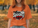 Halloween, Spooky Sweatshirt, Halloween Sweatshirt, Bat Ghost Graphic Sweatshirt, Halloween Party Sweatshirt, Autumn Fall Sweatshirt thumbnail 3