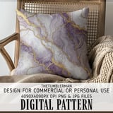 Purple Marble Gold Veins Tumbler Design, Digital Paper, Floral Watercolor Background, Junk Journal, Printable Png, Scrapbooking thumbnail 5