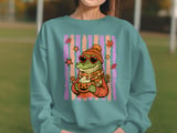 Cozy Fall Alligator Pumpkin Spice Sweatshirt, Retro Crocodile Halloween Vibes Hoodie, Cute Autumn T-Shirt Gift thumbnail 3