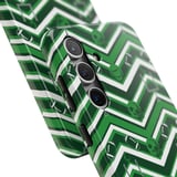 Football Tote Bag: Green Chevron, Sporty Phone Case, Repeating Pattern thumbnail 7