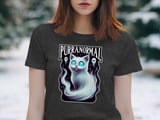 Purranormal Cat Ghost T-Shirt, Cute Cat Lover Gift, Halloween Cat Tee, Paranormal Themed Shirt, Spooky Cat Graphic Tee thumbnail 2