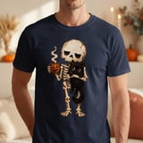 Skeleton Coffee and Black Cat Tee thumbnail 4