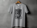 Freedom Is Riding a Bicycle | Step-Thru Cruiser Bike T-Shirt thumbnail 3