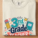 3rd Grade Teacher Shirt, Third Grade Team Crewneck Sweatshirt, Back To School Gift For Elementary Educator, Teacher Appreciation Tee thumbnail 5